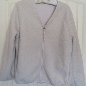 Uniqlo Cream Fleecy TEDDY Jacket Zip Front Large (K341)